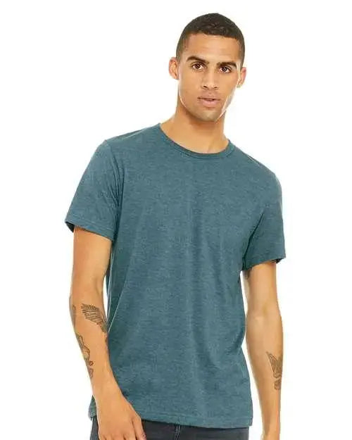 BELLA + CANVAS - Jersey Tee - 3001 - Heather Deep Teal - 